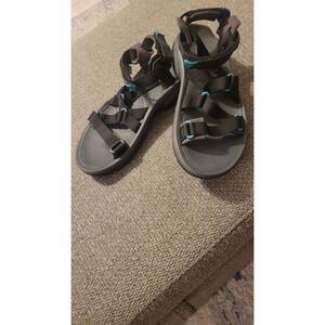 Teva Womens Terra F1 5 Black Strappy Sports Sandals Size 8 Uk 6